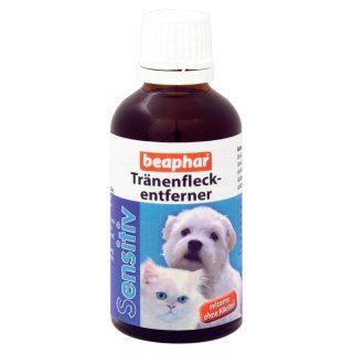 Beaphar Tränenfleck Entferner, Sensitiv Tränenfleckreiniger für Hunde und Katzen, 50 ml