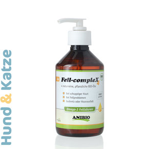 Anibio Bio Fell-complex 4 bei Fellproblemen und Juckreiz, für Hunde und Katzen, 300 ml