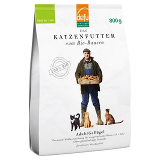 defu - Katzenfutter vom Bio-Bauern, Adult Geflügel (800 g / 3 kg  9 kg)