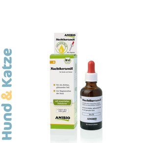 Anibio Bio Nachtkerzenöl für Haut und Fell, für Hunde und Katzen, 50 ml