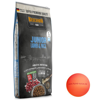 BELCANDO Junior Lamb & Rice/Lamm & Reis für Welpen 12,5 kg + GRATIS-Ball