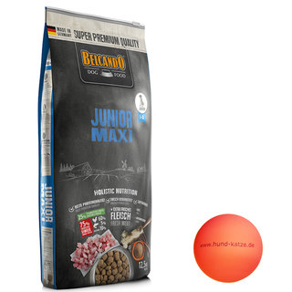 BELCANDO Junior Maxi für Welpen großer Rassen 12,5 kg + GRATIS-Ball