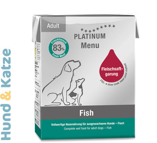 Platinum Nassfutter MENU Fisch pur/Pure Fish, 12 x 375 g