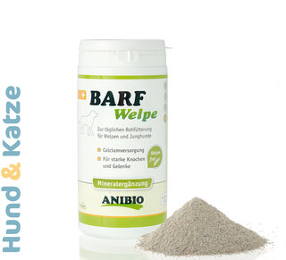 Anibio Barf-Welpe, Nahrungsergänzung zur Rohfütterung, für Hunde-Welpen, 300 g Pulver
