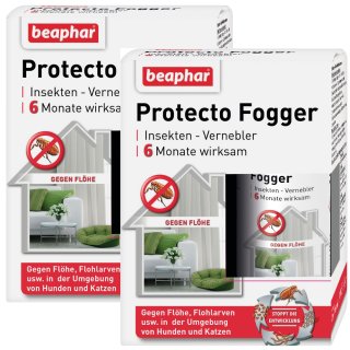 Beaphar Insektenvernebler PROTECTO MINI-FOGGER, Flohbombe 4 x 75 ml