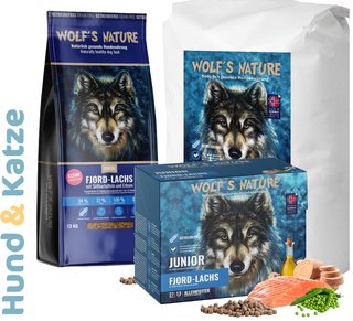 Wolfs Nature Junior/Welpen Fjord-Lachs aus Norwegen (8 kg/13 kg/20 kg)