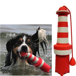 Leuchtturm (Rogz Lighthouse), schwimmendes Hundespielzeug zum Apportieren