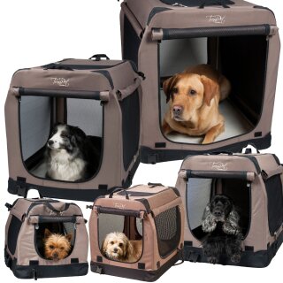 Trendpet Faltbare Hundebox TPX-Pro, mit Aluminiumrahmen, braun