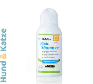Anibio Melaflon Flohshampoo mild, Schutz vor Parasiten für Hunde, 250 ml