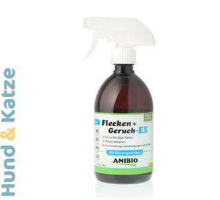 Anibio Geruch-frei, probiotischer Reiniger + Geruchsbeseitiger f. Hunde + Katzen, 500 ml