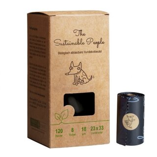 Hundekotbeutel Sustainable People 1Karton mit 8 Rollen a´ 15 Beuteln, 100 % biologisch abbaubar